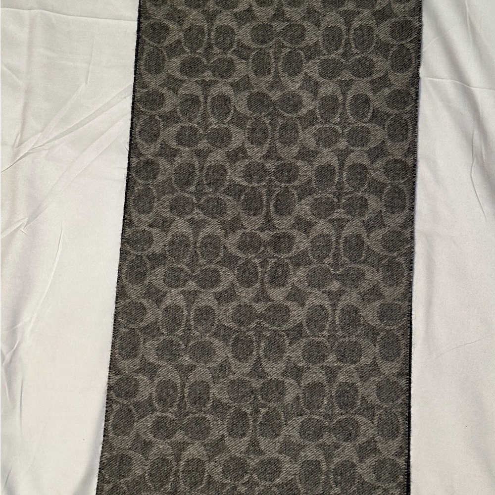 Coach Black and Gray Two-Tone Scarf - Picture 6 of 10
